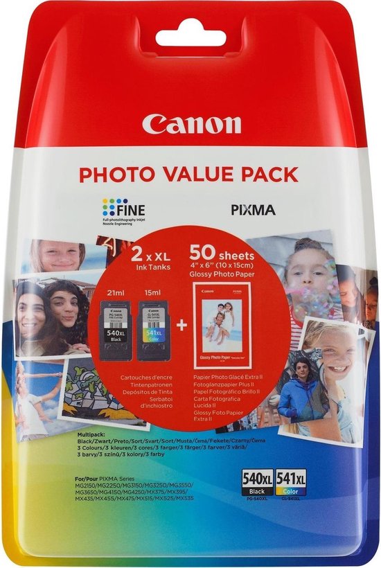 Canon PG-540XL/CL541XL - XL Inktcartridge / Zwart / Kleur