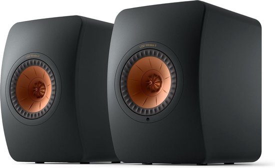 KEF LS50 Wireless 2 Boekenplank speaker Carbon Black (per paar)