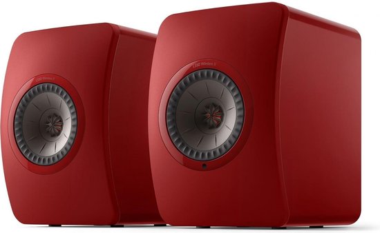 KEF LS50 Wireless 2 Boekenplank speaker Grimson Red (per paar)
