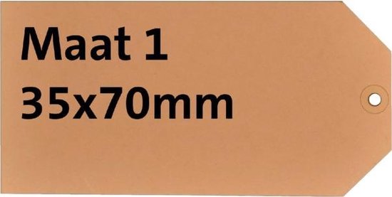 Label hf2 nr1 35 x 70 mm karton 200 gr chamois 1000 stuks