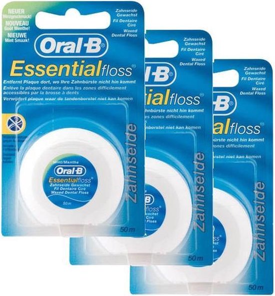 Oral-B Essential Floss Mint - 3 Stuks - Voordeelverpakking