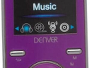 Denver MP4 Spelers 4gb +- 1000 nummers Paars + Earphones