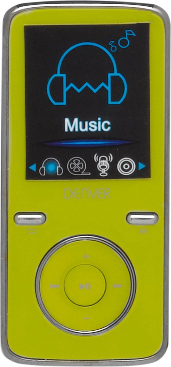 Denver MPG-4054NRC - MP3 speler - MP4 speler - portable speler - 4GB geheugen - Groen