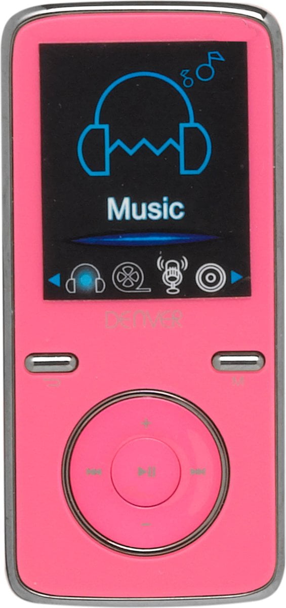 Denver MPG-4054NRC - MP3 speler - MP4 speler - portable speler - 4GB geheugen - Roze