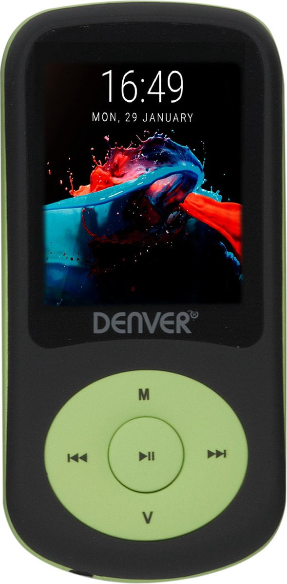 Denver MPG-4094NR – MP3 speler - MP4 speler – portable speler – 4GB geheugen – uitbreidbaar met Micro SD - Groen