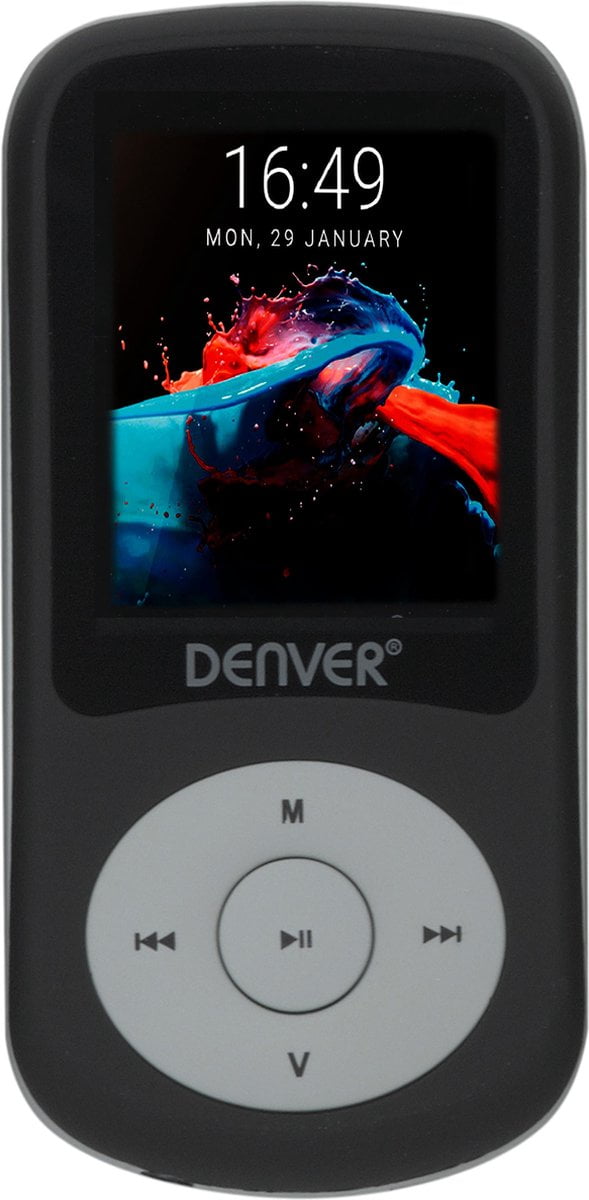 Denver MPG-4094NR – MP3 speler - MP4 speler – portable speler – 4GB geheugen – uitbreidbaar met Micro SD - Zilver