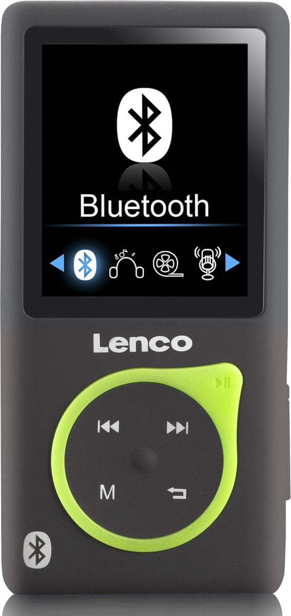 Lenco XEMIO-768 Lime - MP3-Speler met Bluetooth inclusief 8GB micro SD en sport oordopjes - Lime