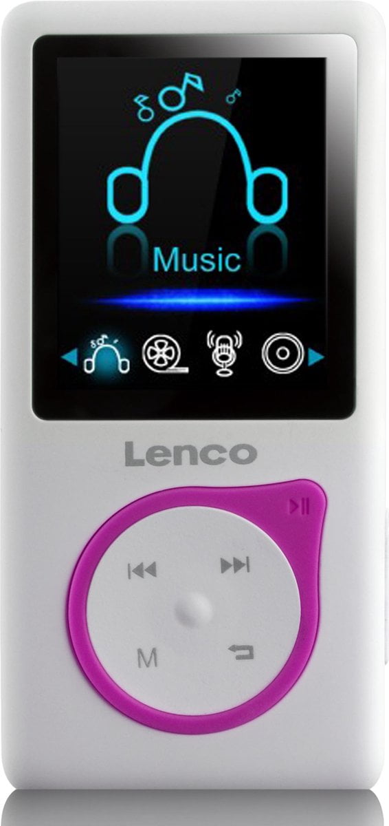 Lenco Xemio-668 Pink - MP3-Speler incl 8GB micro SD en oordopjes - Roze