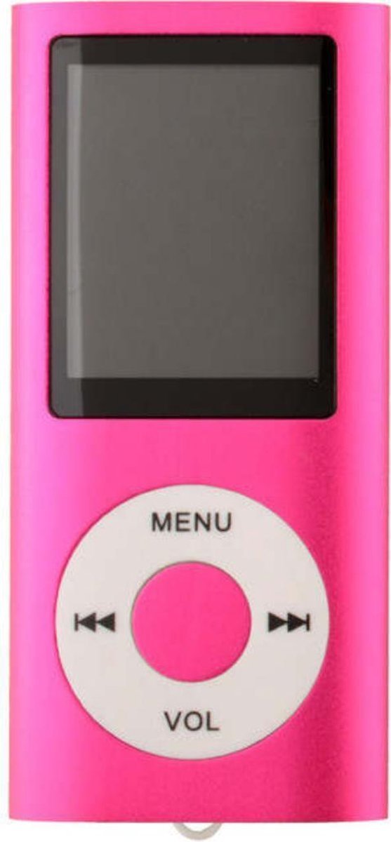 MP3 Speler - MP3 Speler inclusief Oordopjes - MP3 16GB Geheugen - MP3 Speler Roze