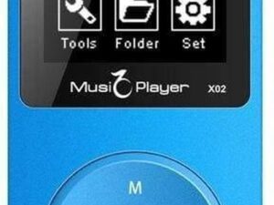 Mini MP3 met hoofdtelefoon van 4 GB - Muziek x02-speler met scherm - verschillende kleuren blauw