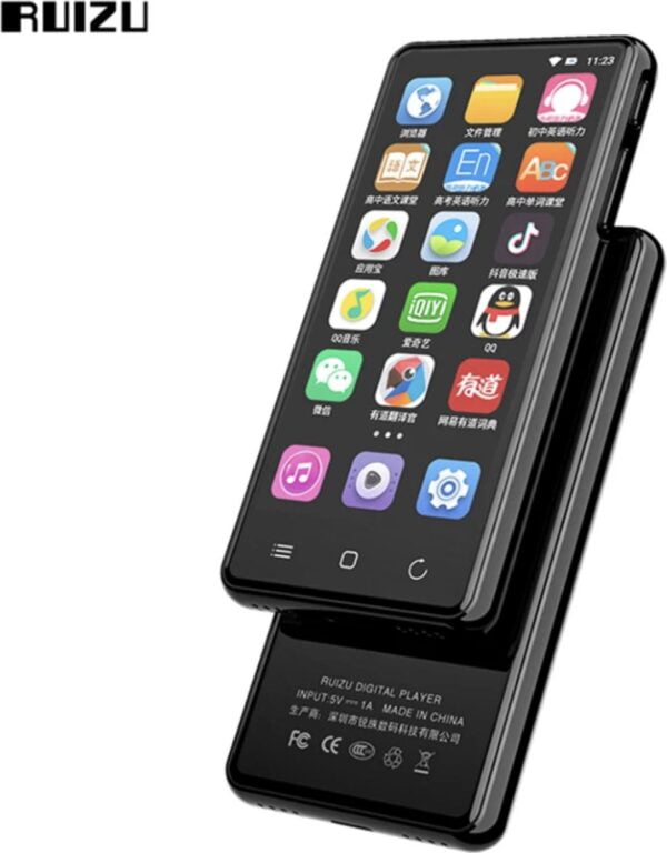 RUIZU H8 Android WiFi Mp3 Speler - Bluetooth 5.0 - Full Touch Screen 4 inch - 16GB Muziek Videospeler - FM Opname E-Book